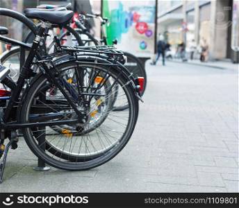 Bicycles on old european street
