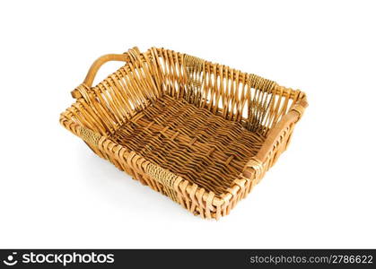 Big basket isolated on the white background