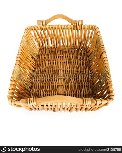 Big basket isolated on the white background