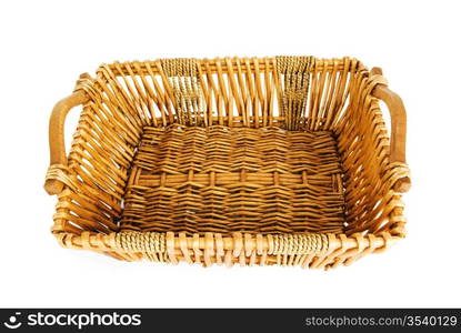 Big basket isolated on the white background