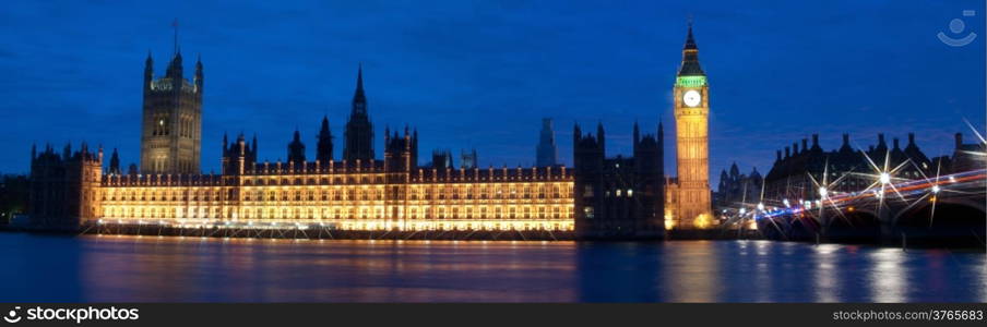 Big Ben and House of Parliament at Night, London, United Kingdom