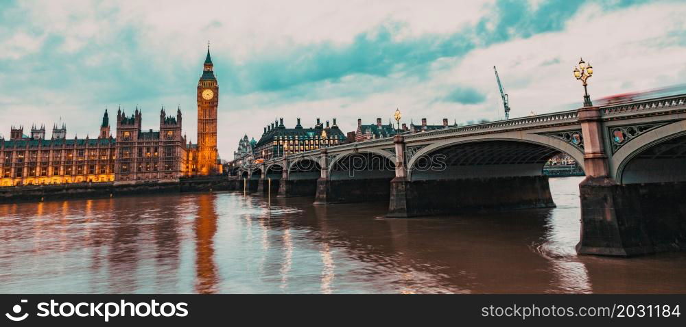 big Ben and Houses of Parliament at night, London, UK