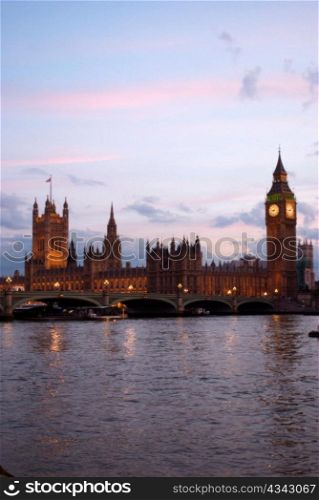 Big Ben and Parliament at sunset light