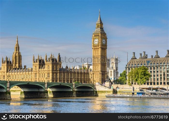Big Ben Clock Tower and House of Parliament, London, England, UK