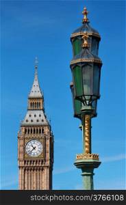 Big Ben - clock tower at the Houses of Parliament. London, UK