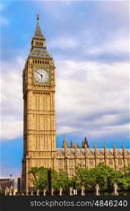 Big Ben Clock Tower in London at England
