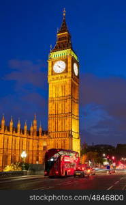 Big Ben Clock Tower in London at England