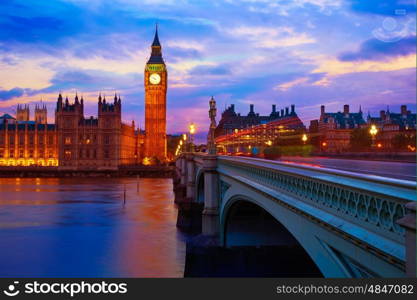 Big Ben Clock Tower London at Thames River England