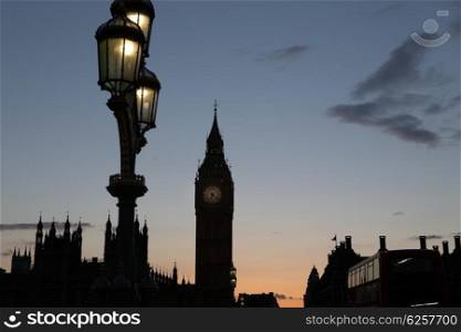 Big Ben in London at Night
