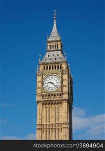 Big Ben in London. Big Ben at the Houses of Parliament aka Westminster Palace in London, UK