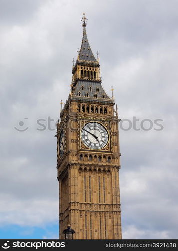 Big Ben in London. Big Ben at the Houses of Parliament aka Westminster Palace in London, UK