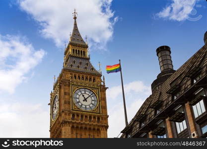Big Ben London Clock tower close up in UK Thames river