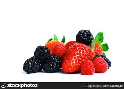 big berry pile isolated on white