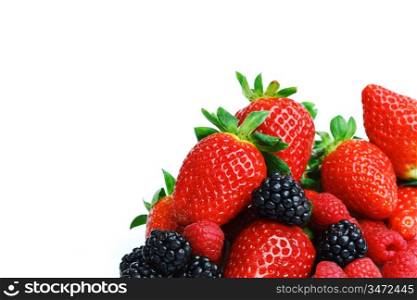 big berry pile isolated on white