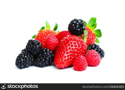 big berry pile isolated on white