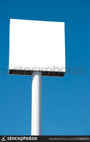 big blank billboard against blue sky background (for your advertisement)