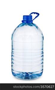 big blue bottle with water isolated