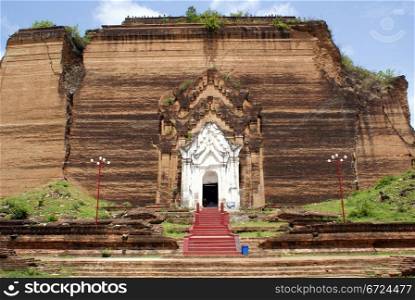 Big brick stupa in Mingun, Mandalay, Myanmar