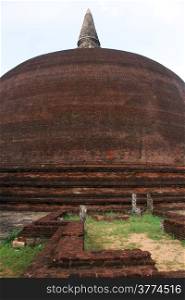 Big brick stupa Rankot Vihara in Polonnaruwa, Sri Lanka