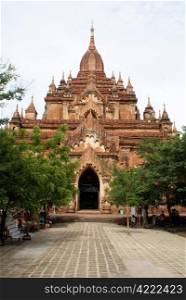 Big brick temple in Bagan, Myanmar