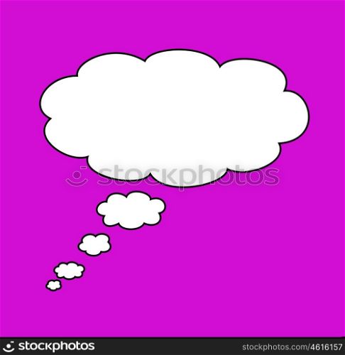 Big bubble in blank with a purple background