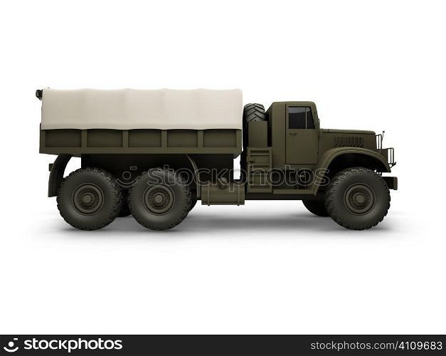 big car on a white background