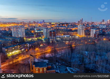 big city at night