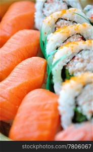 Big colorful sushi set