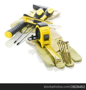 big composition of tools