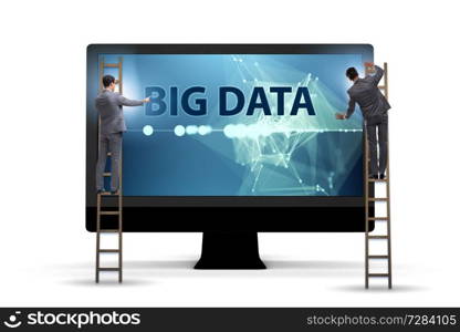 Big data concept with data mining analyst
