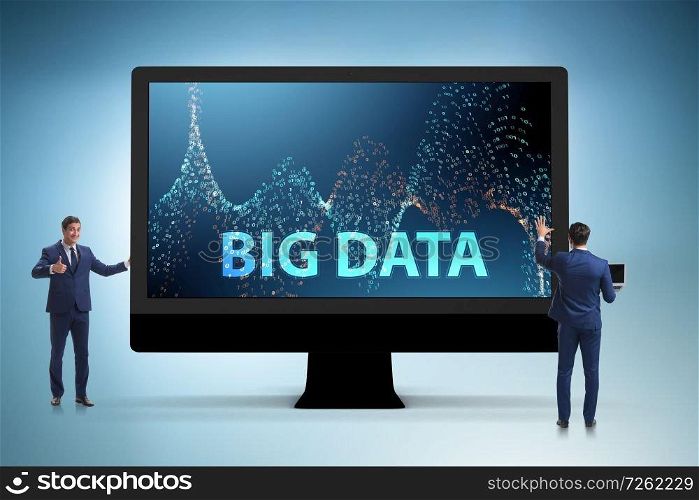 Big data concept with data mining analyst. The big data concept with data mining analyst