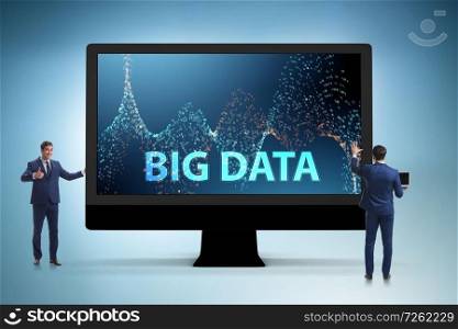 Big data concept with data mining analyst. The big data concept with data mining analyst