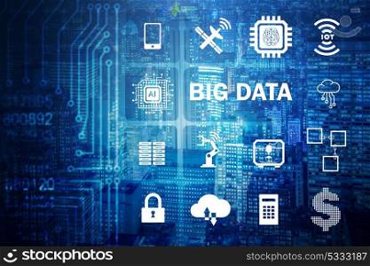 Big data modern computing concept