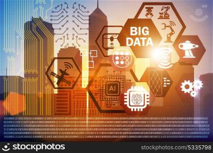 Big data modern computing concept