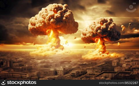 Big explosion during the Nuclear War