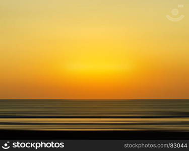 Big family silhouette meeting vivid orange sunset ocean horizon
