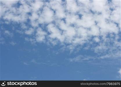 Big fluffy clouds (Altocumulus) with beautiful blue skies