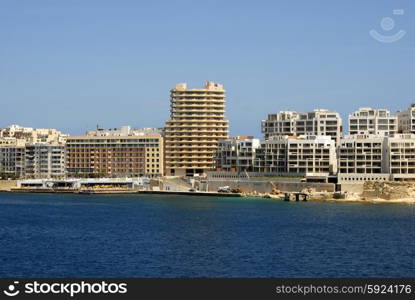 big hotel in the coast at Malta island