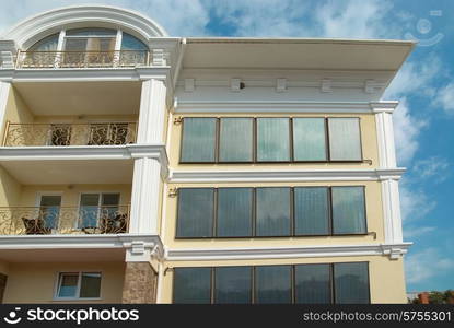 Big house with solar water heating system