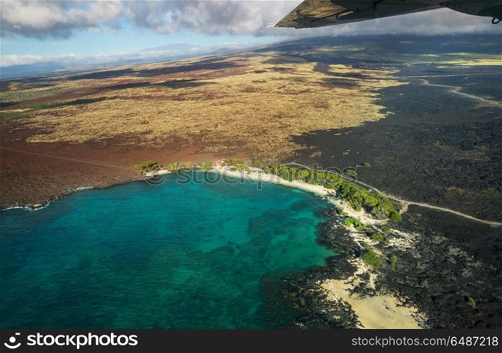 Big island. Big island Hawaii from aircraft view