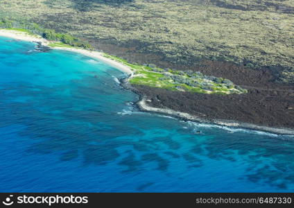 Big island. Big island Hawaii from aircraft view
