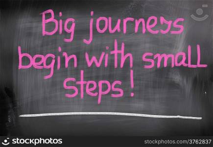 Big Journeys Begin With Small Steps Concept