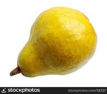 Big juicy yellow red pear, isolated