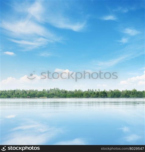 Big lake and beautiful sky