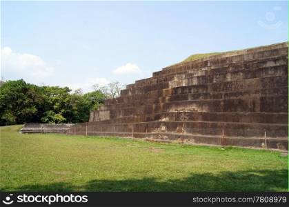 Big mayan pyramid in Tazumal, Salvador