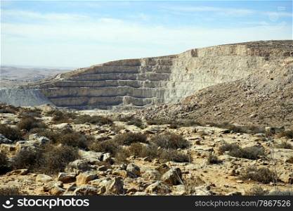 Big open quarry near Drejat in Israel
