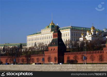 Big palace and Kremlin in Moscow, Russia