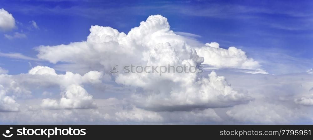 Big panoramic horizon with clouds