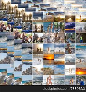 Big photo collage on Cyprus Family holiday