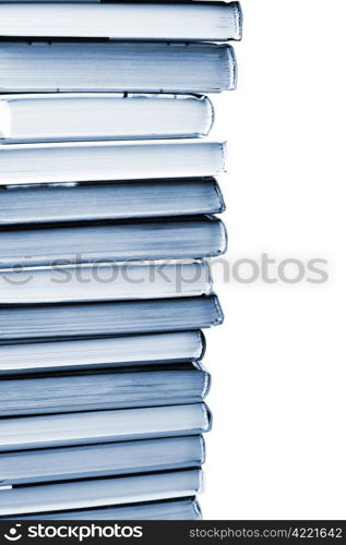 big pile of books isolated